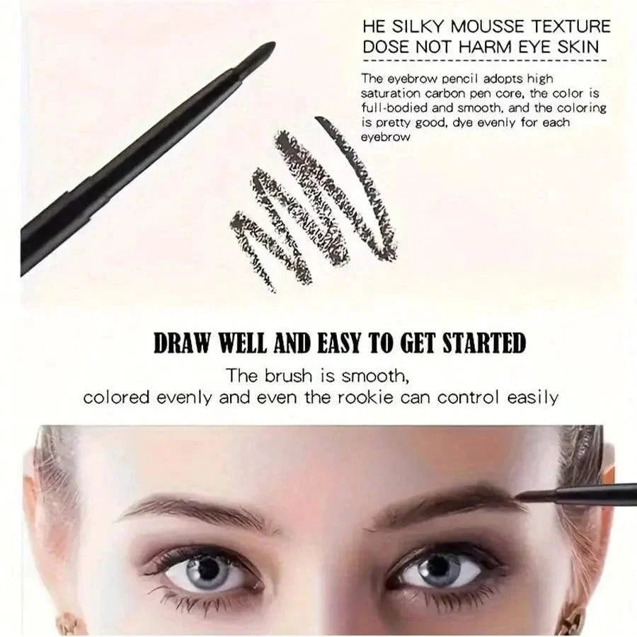 3pcs Crayons Eyeliner Noir Étanches - Résistants aux Taches & Longue Durée