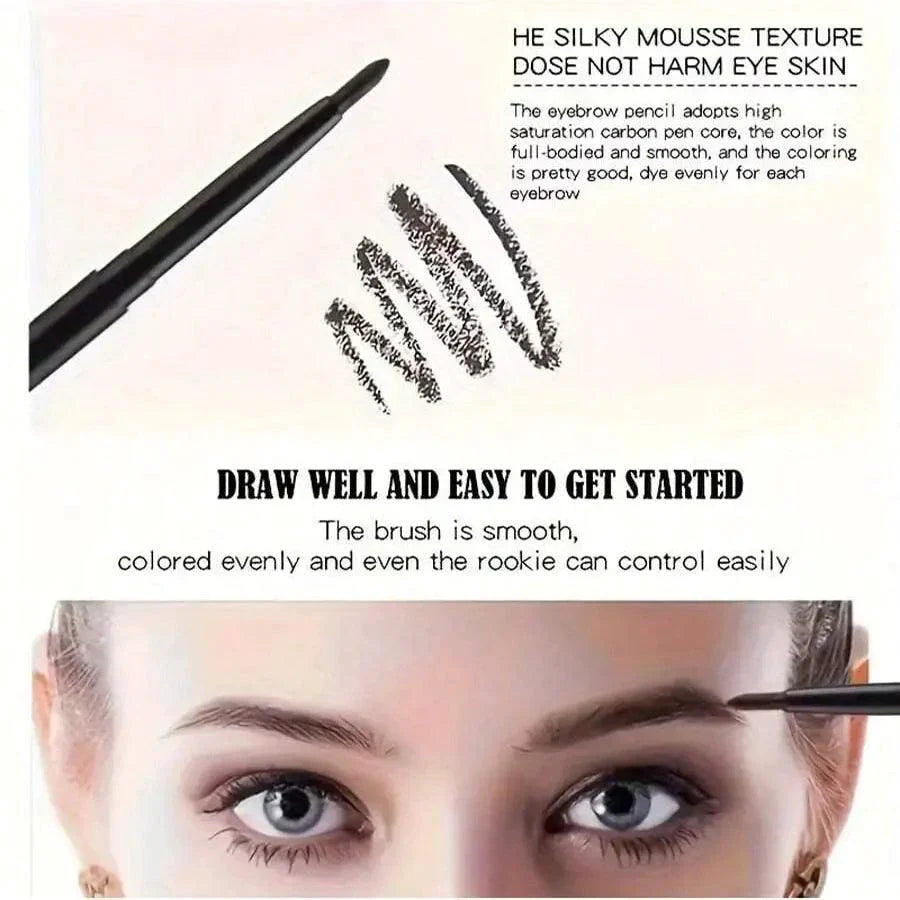 Lápices de Eyeliner Negro Impermeables de 3 Piezas - A Prueba de Manchas y de Larga Duración