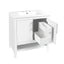 30" Bathroom Vanity with Sink  Multi-functional Bathroom Cabinet with Doors and Drawers Solid Frame and MDF Board, White - Korvel