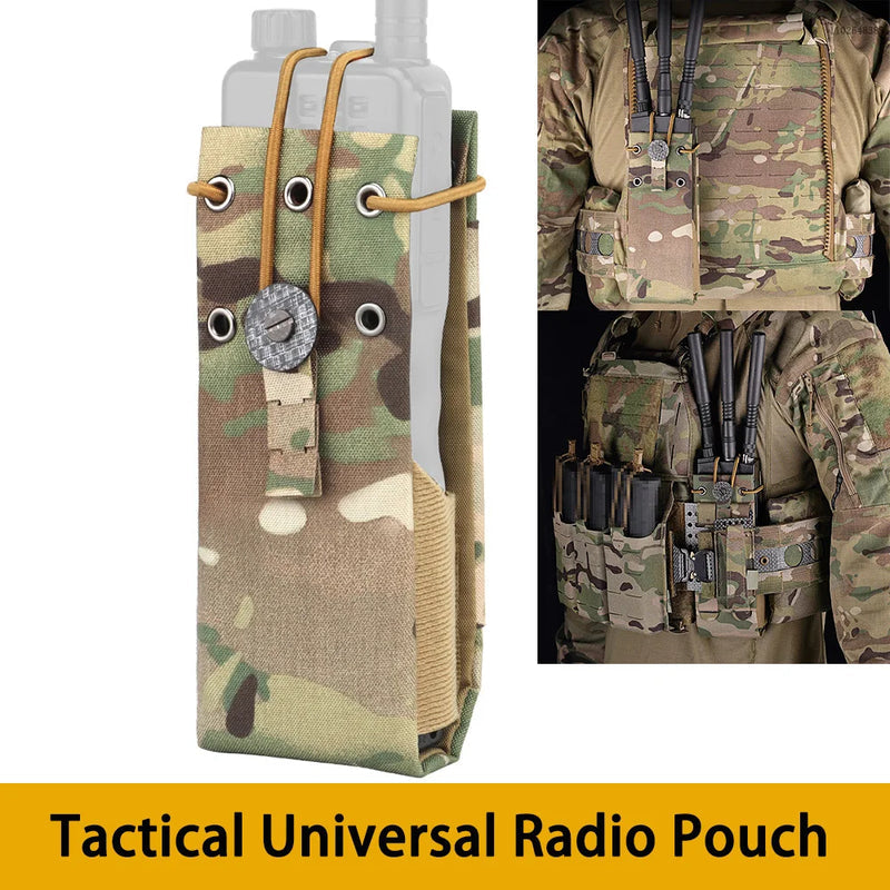 Tactical Universal Radio Pouch MPU5 PRC163 152 148 PTT Holder Bag Walkie-talkie Storage Pack - Korvel