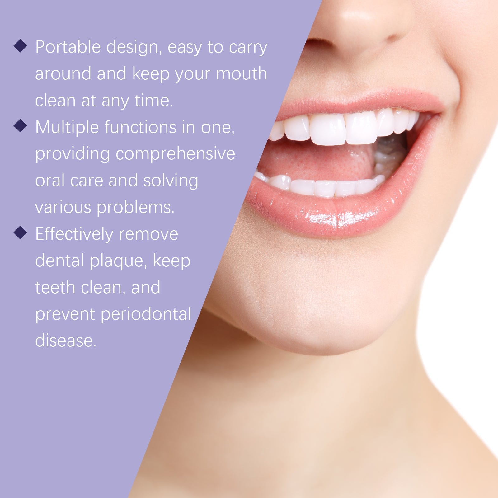 Purple Dental Mouthwash, Gentle Ingredients To Protect Teeth Clean Stains Left Fresh Smell - Korvel