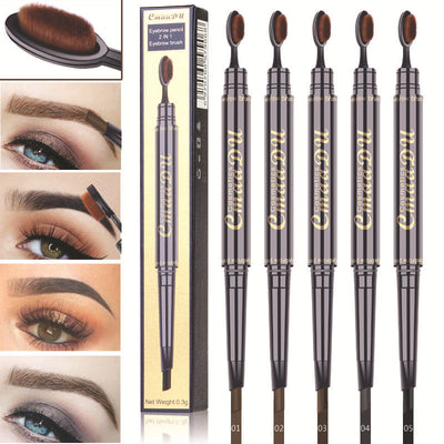 CmaaDu Toothbrush head eyebrow pencil pigment multi functional waterproof double ended eyebrow - Korvel