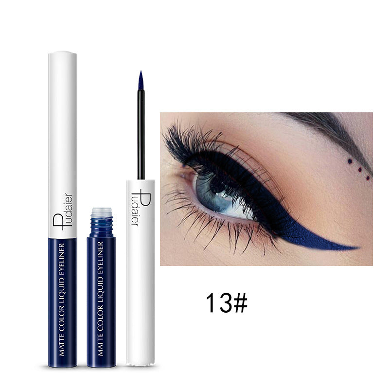 Quick-Drying Waterproof And Sweat-Proof Liquid Eyeliner Does Not Smudge Cosmetics Pudaier Color Eyeliner - Korvel