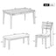 Ensemble de salle à manger TREXM Classic 6 pièces - Blanc et gris