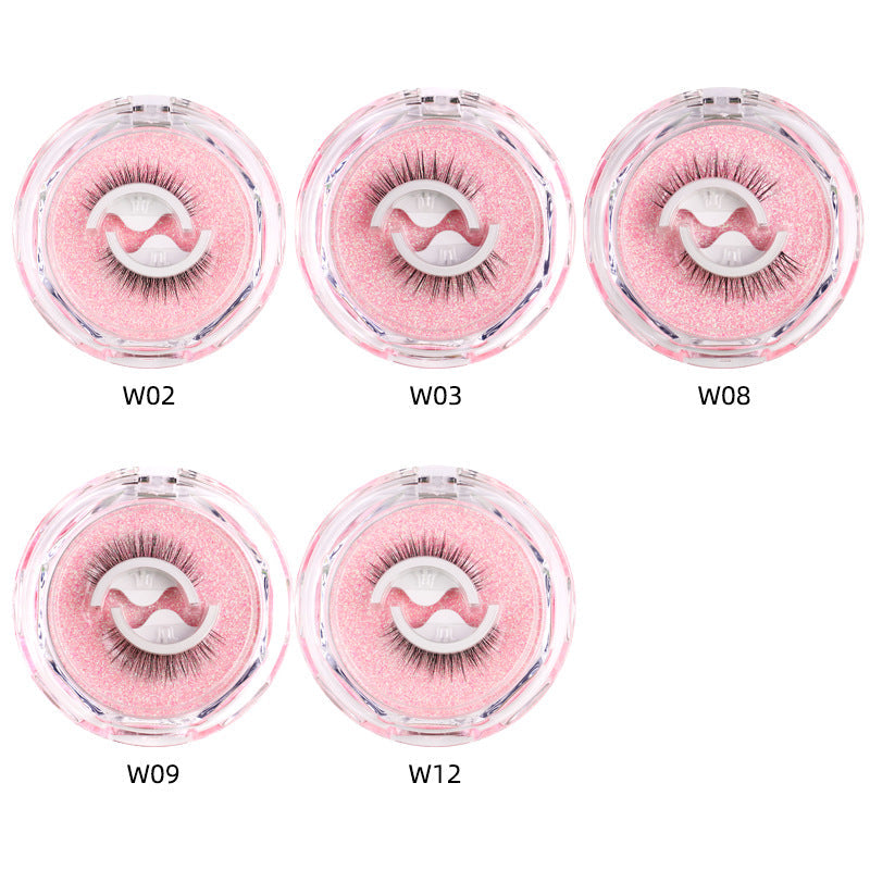 New Product Glue-Free Self-Adhesive Eyelashes Spare Glue Strip Temperature-Sensing Self-Adhesive False Eyelashes Curling Realistic Natural False Eyelashes - Korvel