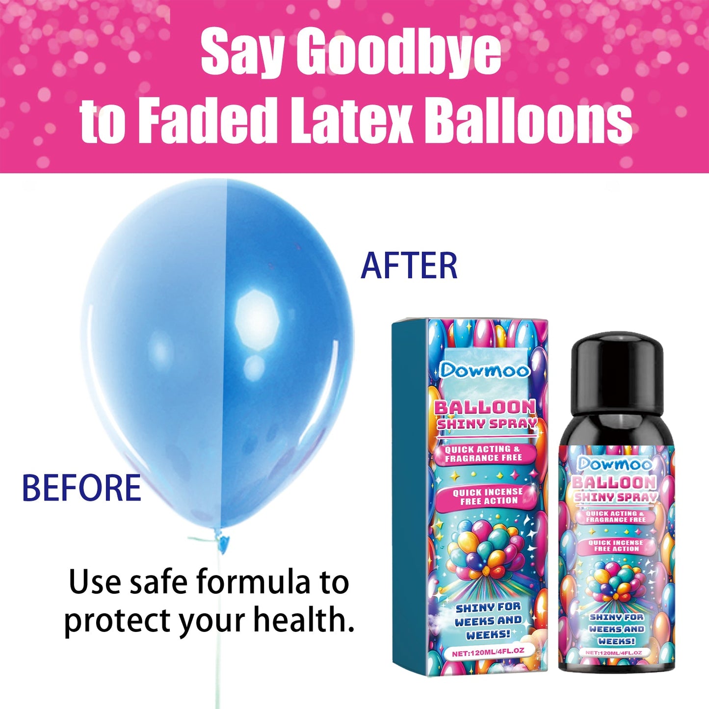 Spray Brillante para Globos para Decoraciones de Fiesta