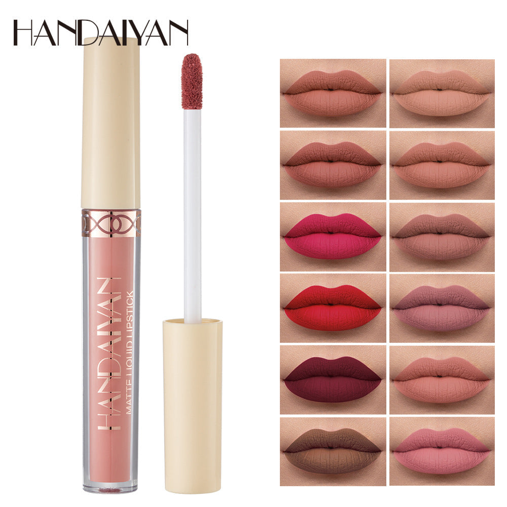 HANDAIYAN Popular Matte Matte Velvet 12 Colors Lip Gloss Liquid Lipstick Lip Glaze - Korvel