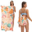 Two-in-One Foldable Beach Towel with Storage Bag