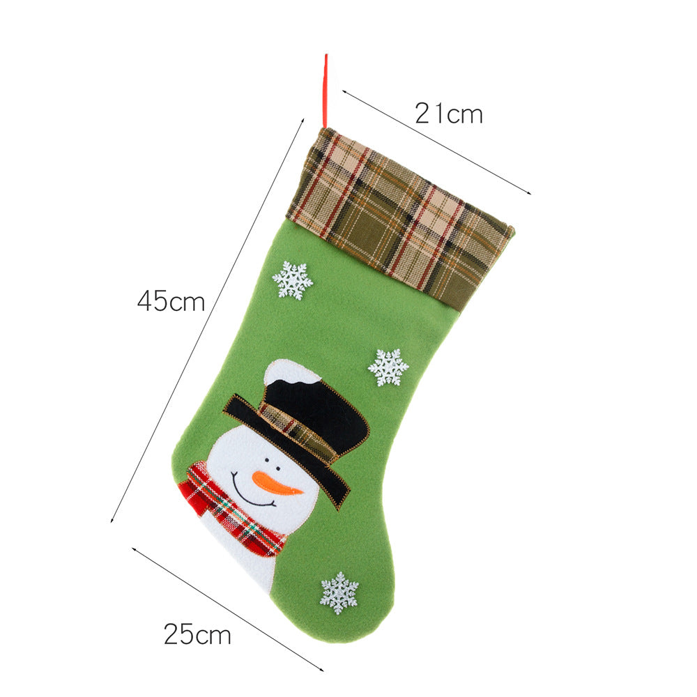 Christmas Decorations Cartoon Embroidery Christmas Socks Christmas Socks Gift Bag - Korvel