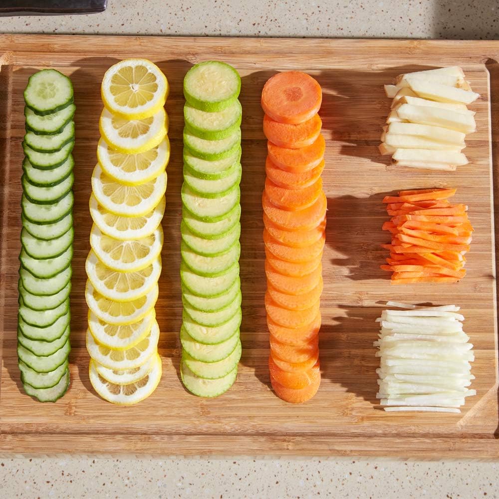 Premium Mandoline Slicer - Versatile Vegetable Cutter (Orange)