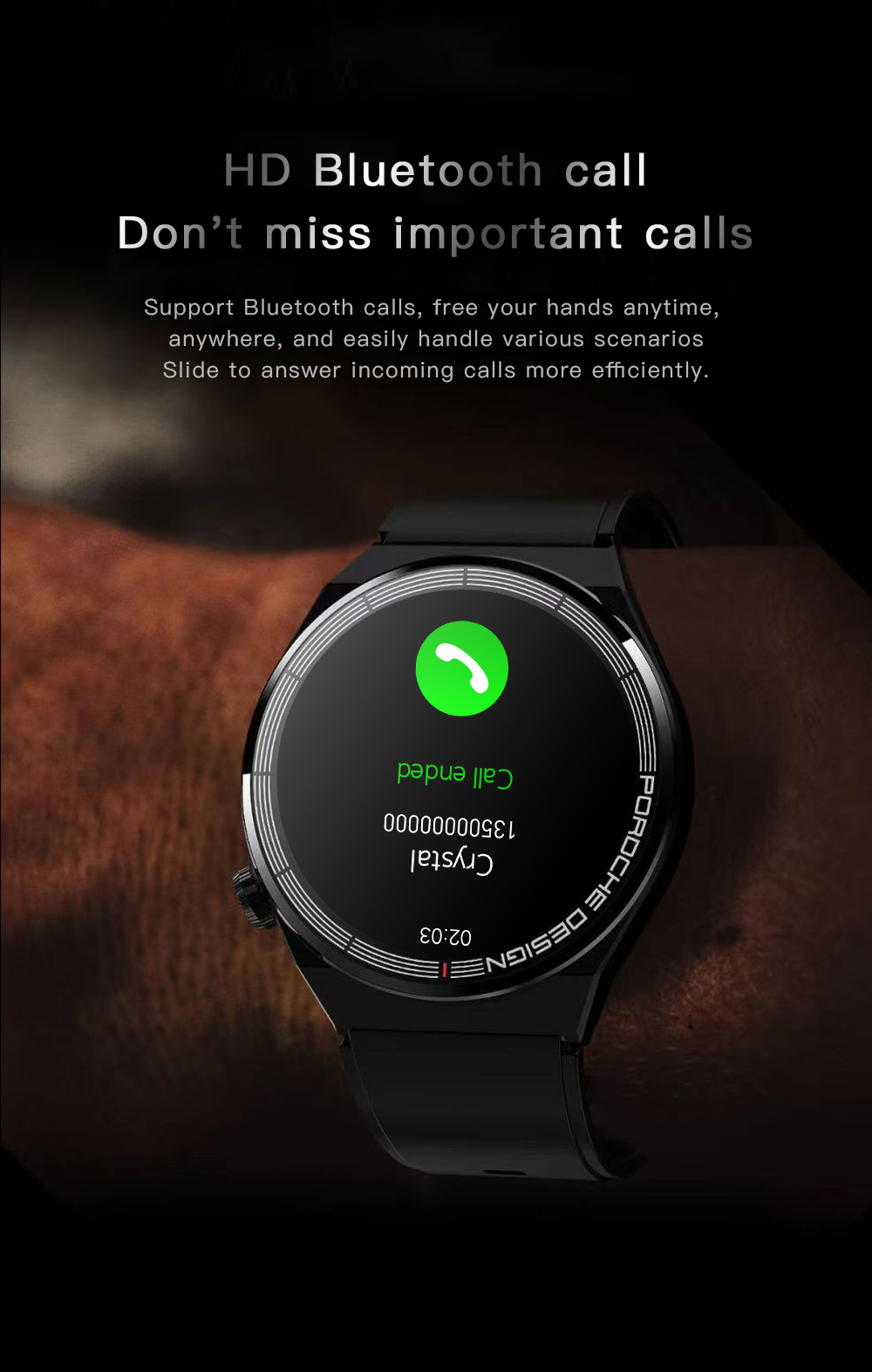 GS GT3 Pro Smart Watch Heart Rate, Blood Pressure, Blood Oxygen Monitoring Bluetooth Sports Watch Bracelet - Korvel