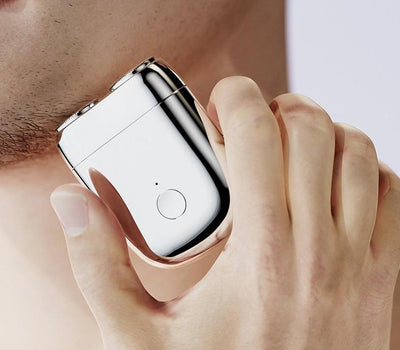 Mini electric shaver with magnetic suction dual blade heads 2-speed USB charging mini portable men's electric shaver - Korvel