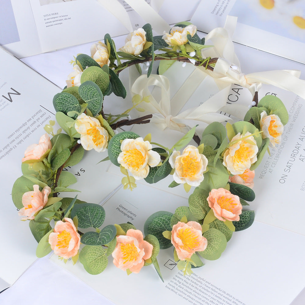 Accesorio para el cabello de corona de flores dulces para niños
