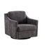Fauteuil pivotant large avec coussin doux - Fauteuil moderne gris
