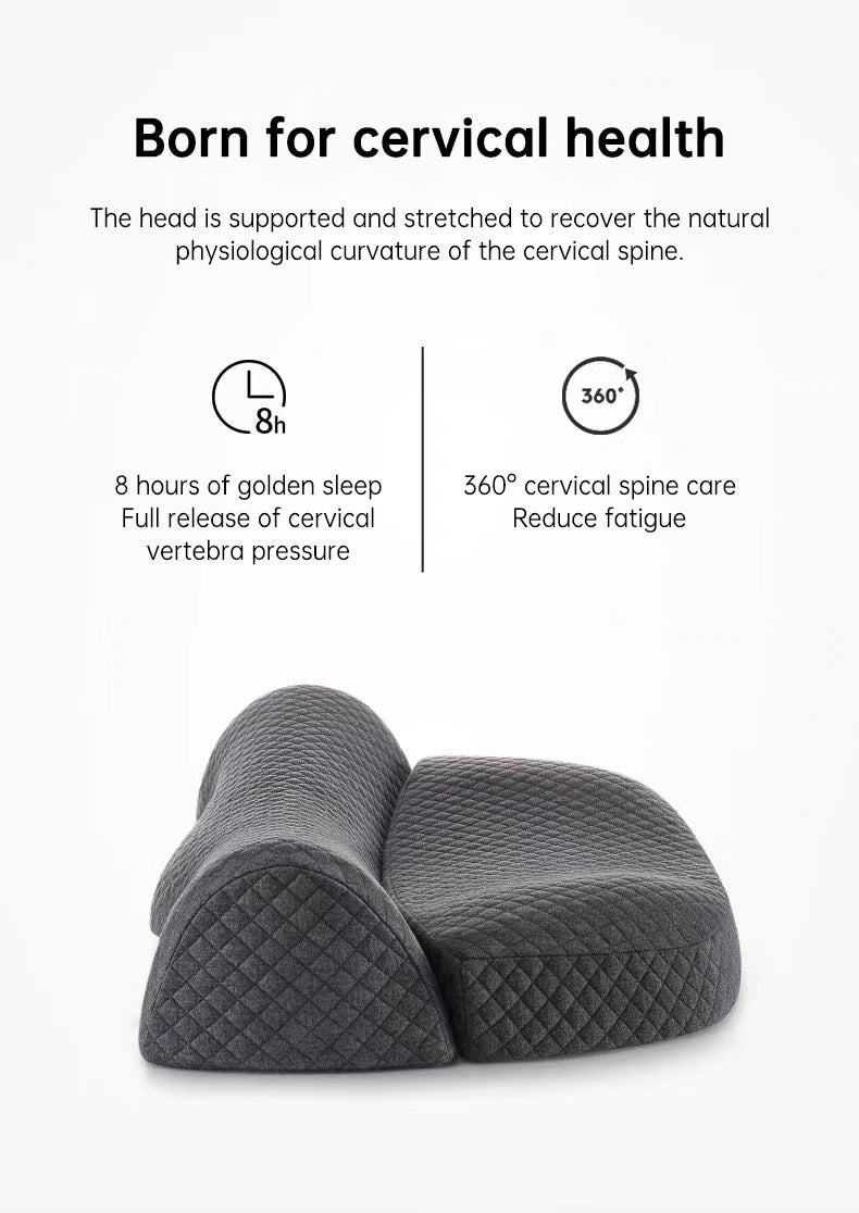 Bed Side Sleeping Pillow Neck Pain Relief Ergonomic Cervical Memory Foam Pillow - Korvel