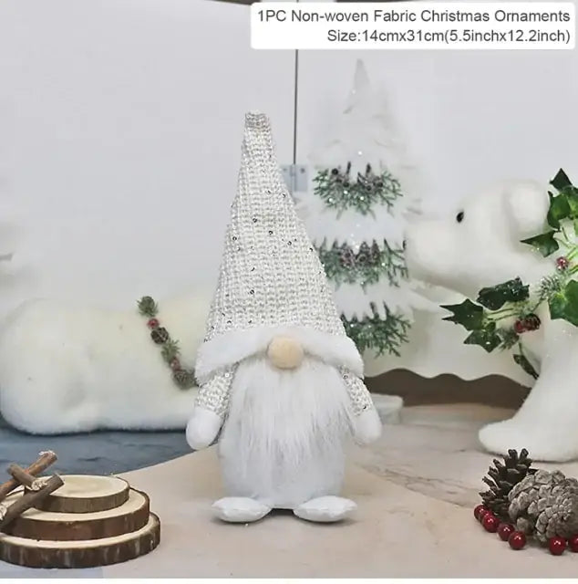 Muñeco de Navidad Gnomo Sin Rostro - Decoración Navideña Caprichosa