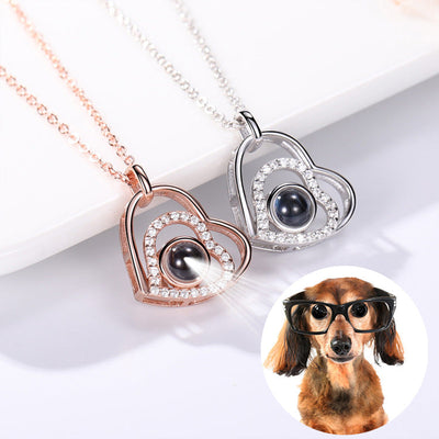 100 languages, I love you necklace, nano projection, customized color images, photos, text, love for Europe and America - Korvel