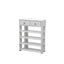 Storage Rack Storage Organiser in the Entryway Economical Home Shoe Rack Multi-Layer Shoe Cabinet (White) - Korvel