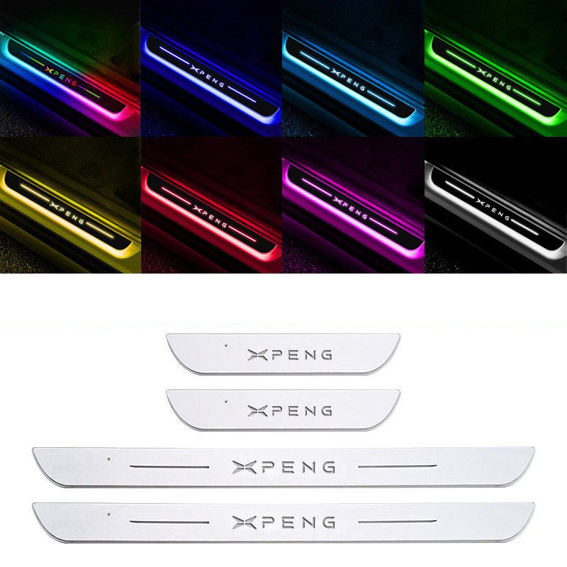 Lumière de bienvenue LED universelle en acrylique pour voiture - Ensemble de 4 pièces