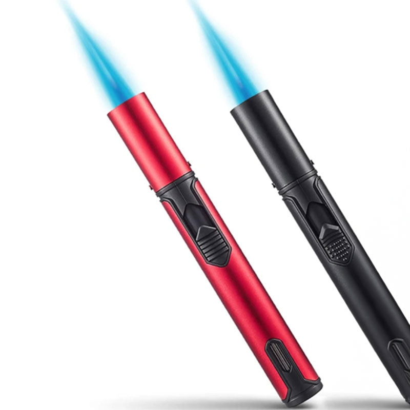 Metal Windproof Lighter Butane Jet Flame Lighter Cigarette Cigar Accessories Kitchen Cooking BBQ Outdoor Gadgets - Korvel