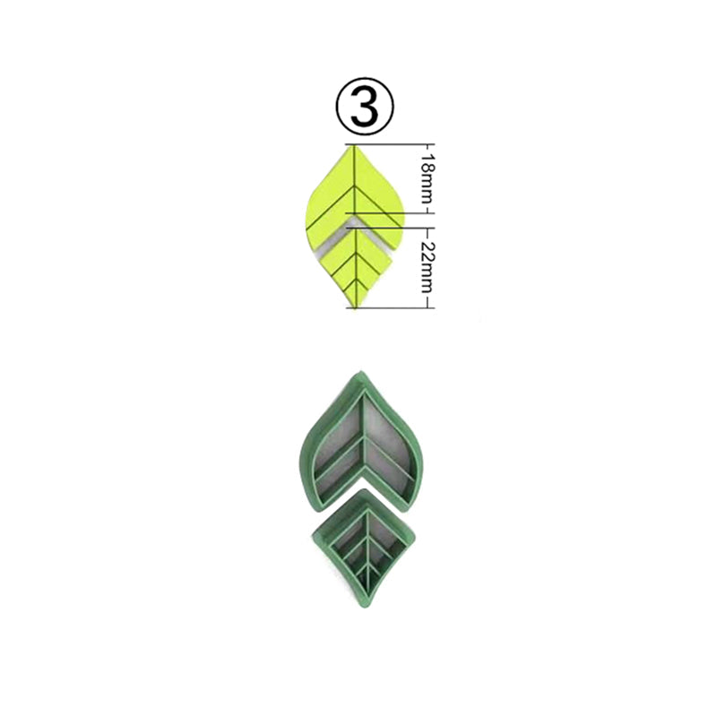 Molde de Corte para Aretes de Terracota en Forma de Hoja