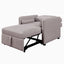 3 in 1 Convertible Sleeper Chair with Adjustable Backrest, Lounger Chair Turns Into Bed, Single Bed for Living Room, Linen, Tan - Korvel