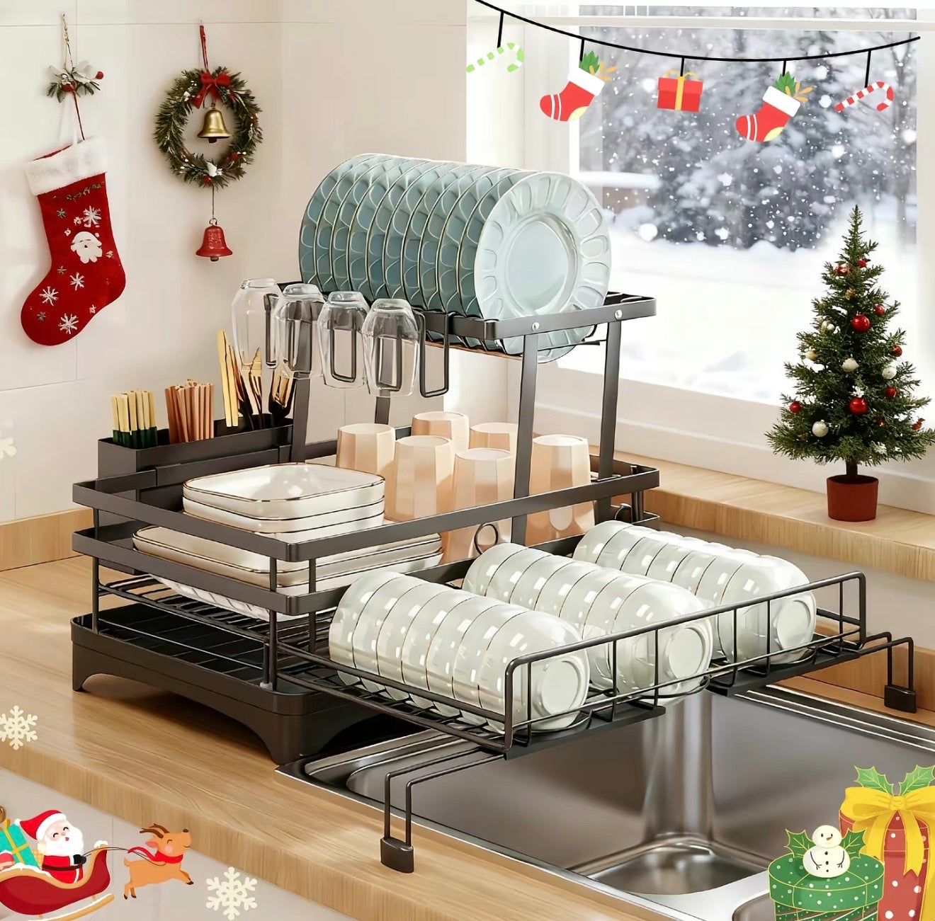 SpaceDry Foldable Dish Rack
