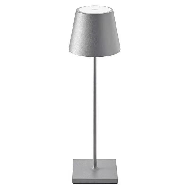 Nordic charging iron art high footed cup table lamp, bedroom bedside touch creative small night light, modern and simple living room night light - Korvel