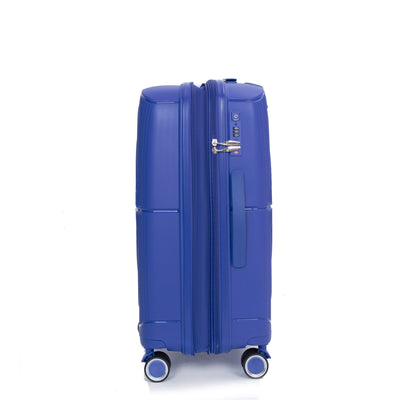Expandable Hardshell Suitcase Double Spinner Wheels PP Luggage Sets Lightweight Durable ,3-Piece Set (20/24/28) ,Navy - Korvel