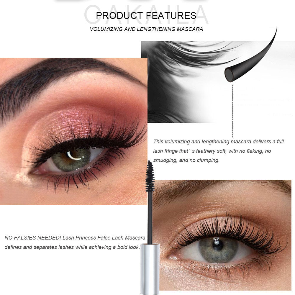 CAKAILA  Makeup thick and long mascara silver tube waterproof long lasting non-smudge false mascara - Korvel
