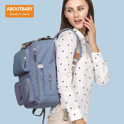 Nappy Bag Large Capacity Baby Diaper Bag Travel Backpack Waterproof knapsack - Korvel