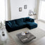 Free Combination Comfy Upholstery Modular Oversized L Shaped Sectional Sofa With Reversible Ottoman, Blue Chenille - Korvel