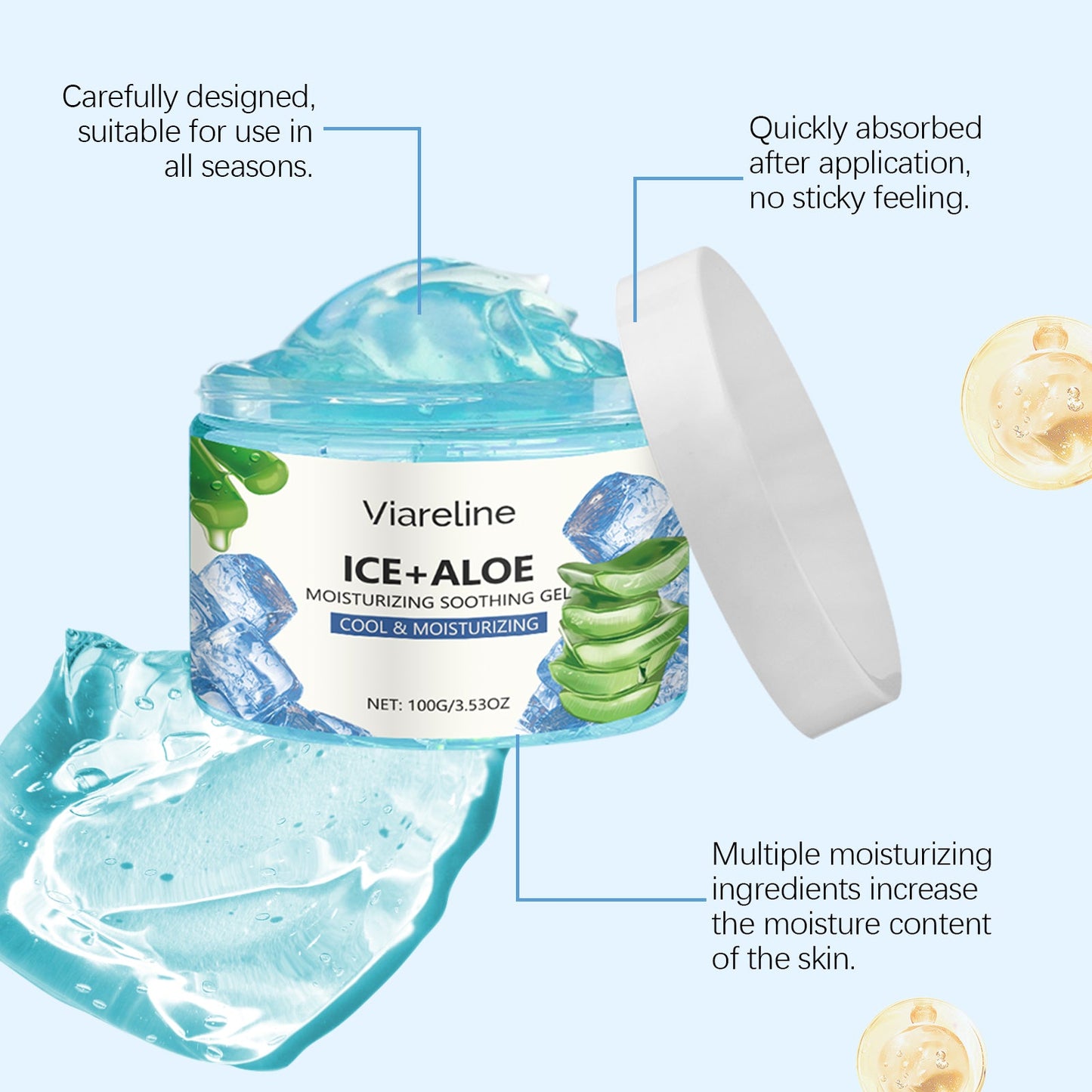 Aloe Vera Moisturizing Gel - Refreshing Face Essence