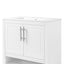 30" Bathroom Vanity with Sink  Multi-functional Bathroom Cabinet with Doors and Drawers Solid Frame and MDF Board, White - Korvel