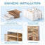 Portable Shoe cabinet Living Room,Stackable Storage Organizer Cabinet with Doors and Shelves,Shoe Box for Closet - Korvel