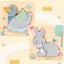 Puzzle en bois en relief d'animaux en cartoon
