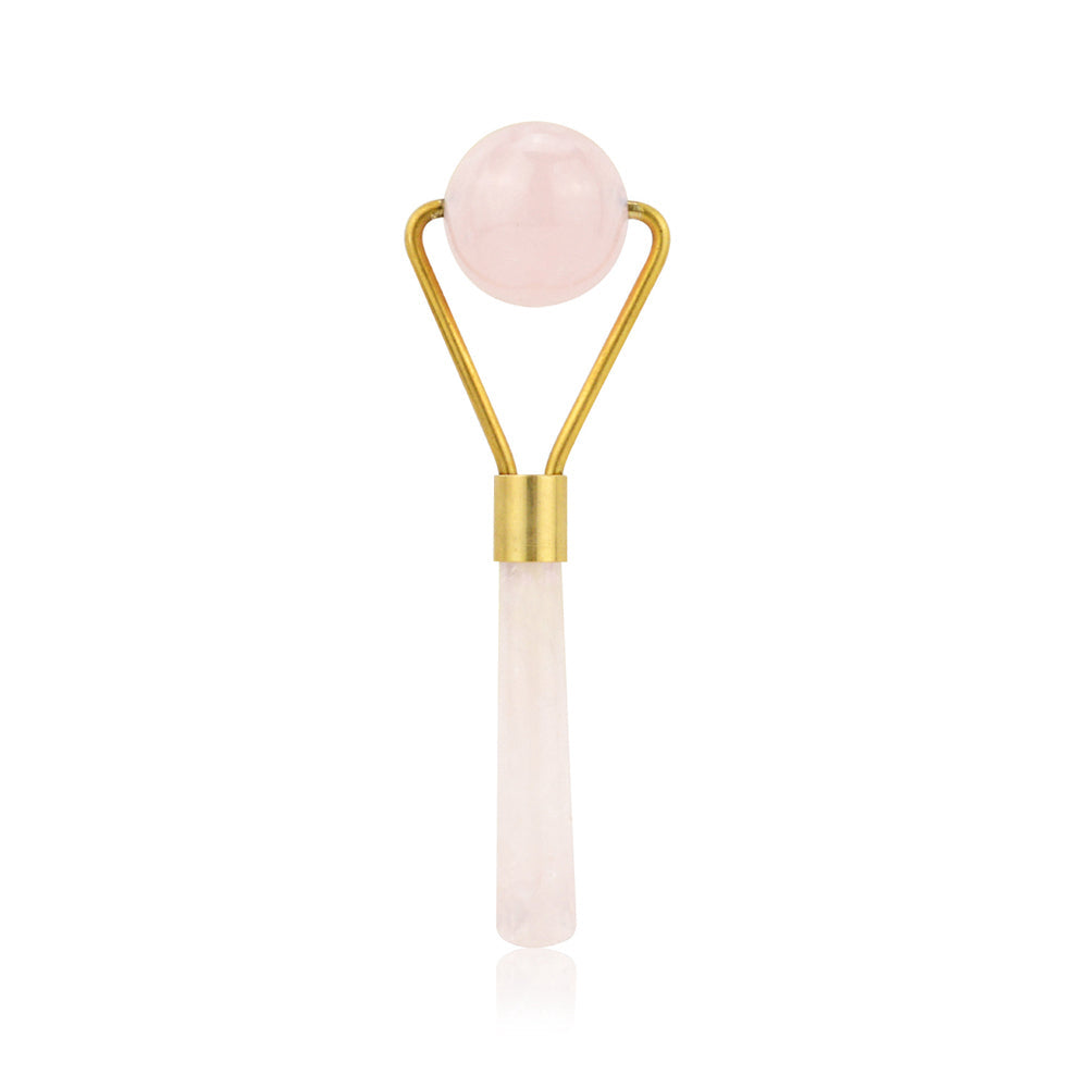 Natural Rose Quartz Facial Massage Crystal Stone Body Jade Massager Derma Roller Skincare Ice Roller Wrinkle Removal Beauty Tool - Korvel