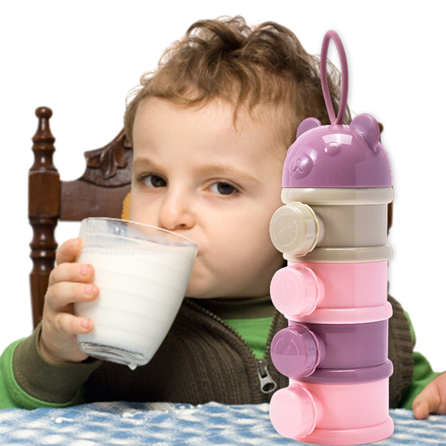 4 Layers Formula Container Large-capacity Baby Formula Dispenser Infant Milk Powder Storage Box Food Container Snack Cups - Korvel