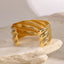 18K Gold-Plated Stainless Steel Open Ring - Korvel