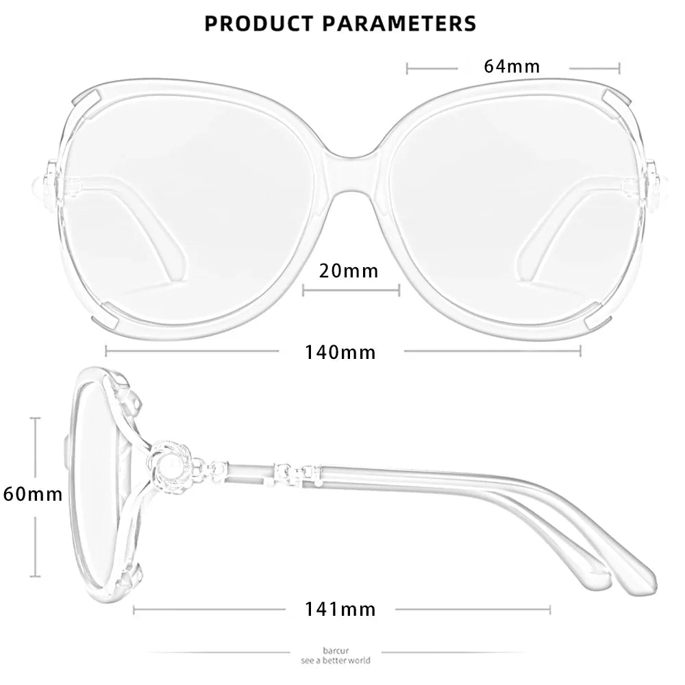 BARCUR Trendy Butterfly Sunglasses with Polarized Lenses