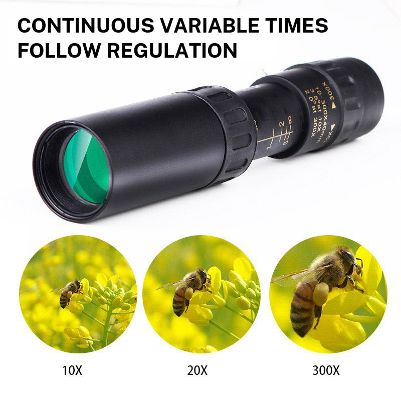 Télescope monoculaire portable HD 10-30×25 pour une utilisation en extérieur