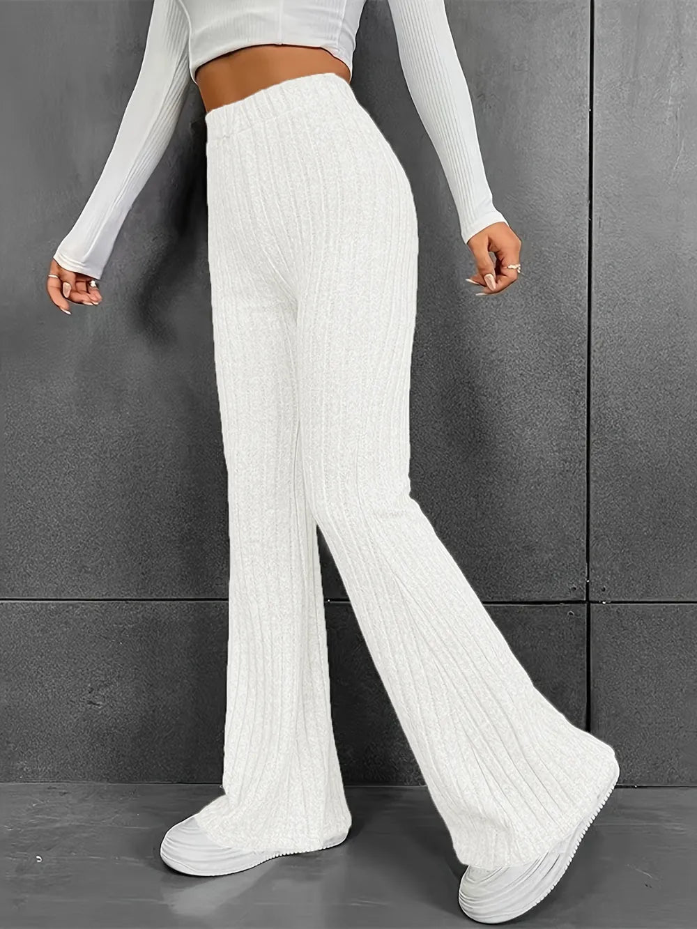 Stylish High-Waisted Micro Flared Pants for Women