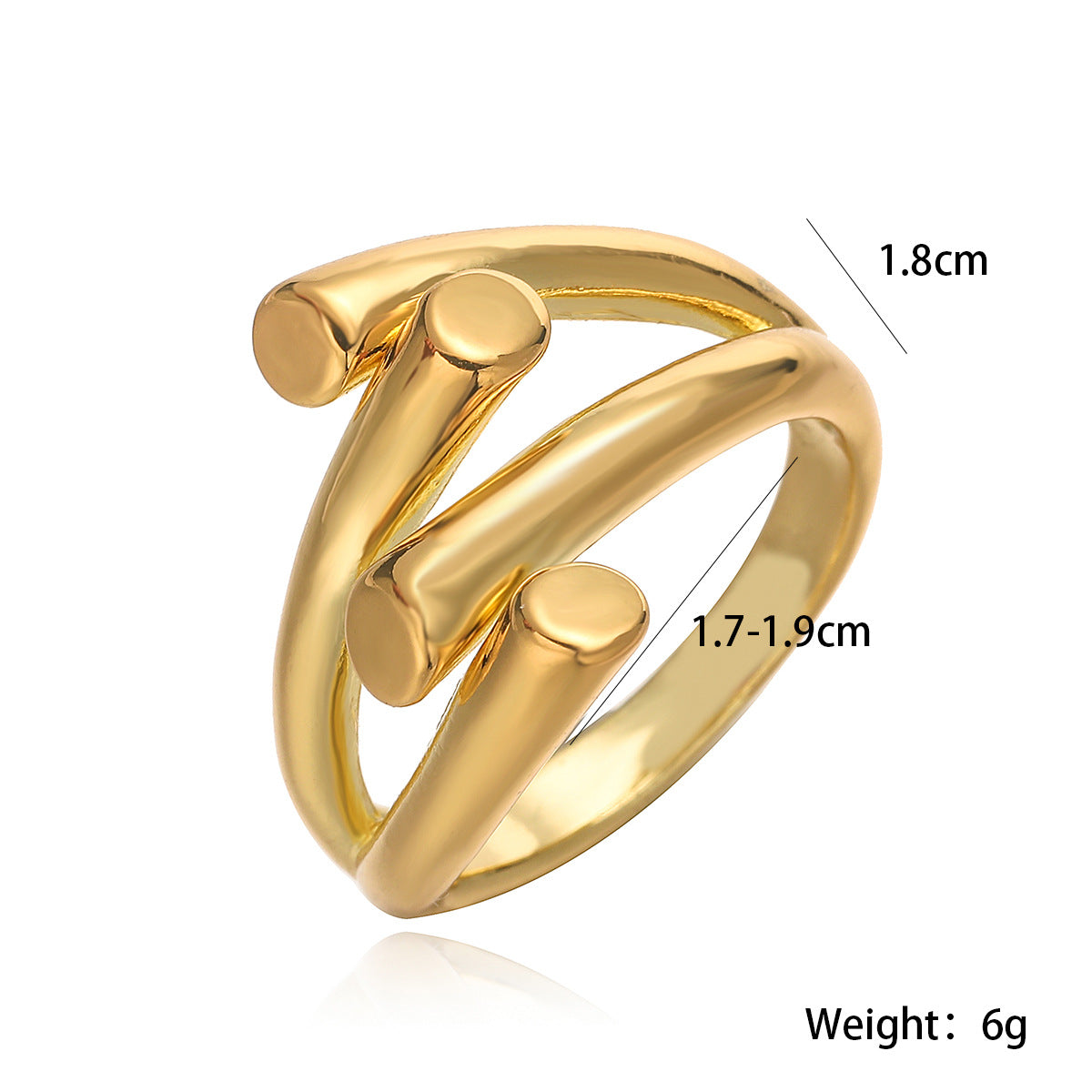 Simple and personalized smooth irregular geometric ring for women niche and versatile ring - Korvel