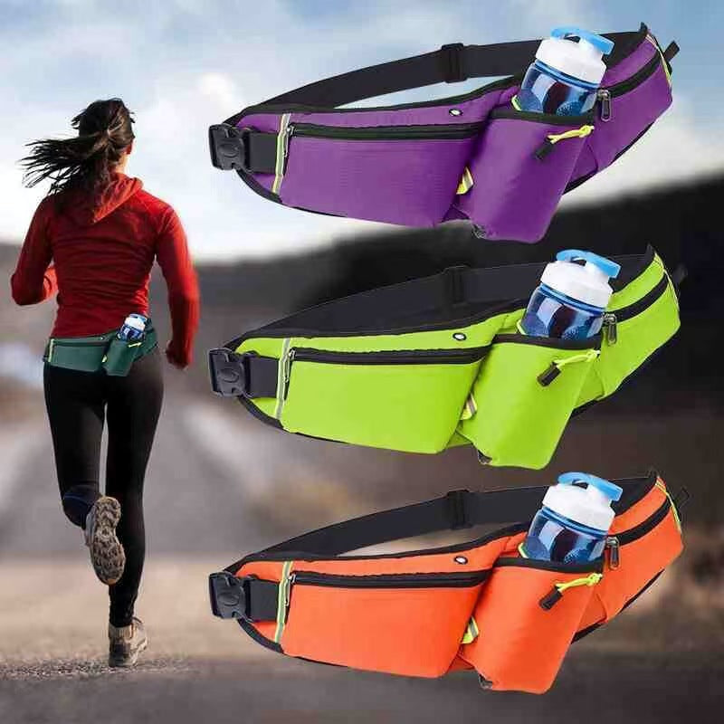 Sports Water Bottle Waist Bag Outdoor Sports Waist Bag Multi functional Fitness Running Mobile Waist Bag Outdoor Invisible Waist Bag - Korvel