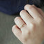 925 Sterling Silver Plated 14K Gold Chubby Love Ring for Girl Simple and Versatile Super Cute Heart Ring Fine Jewelry - Korvel