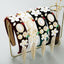 Diadema de terciopelo con borlas de perlas barrocas vintage
