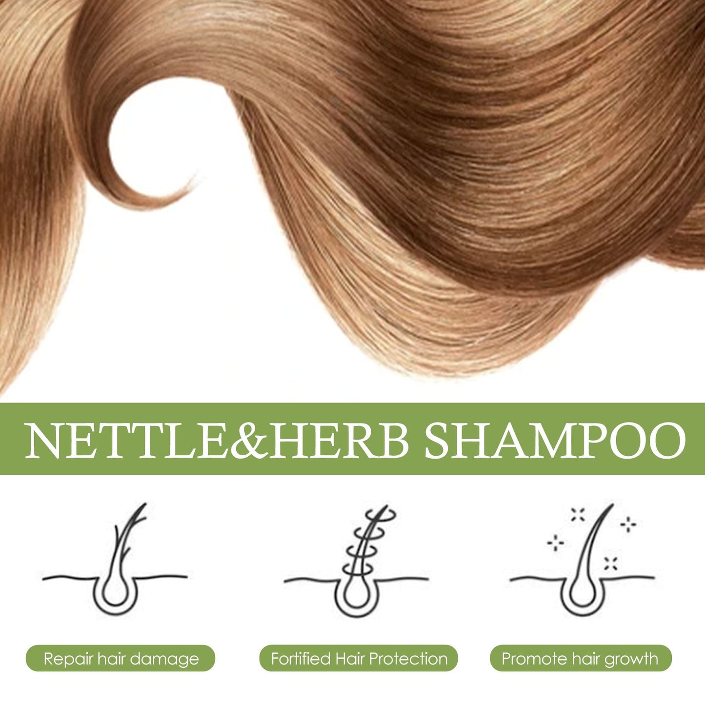 Herbal Shampoo Deeply Cleanses Scalp, Softens Hair, Moisturizes Hair Roots, And Strengthens Hair - Korvel