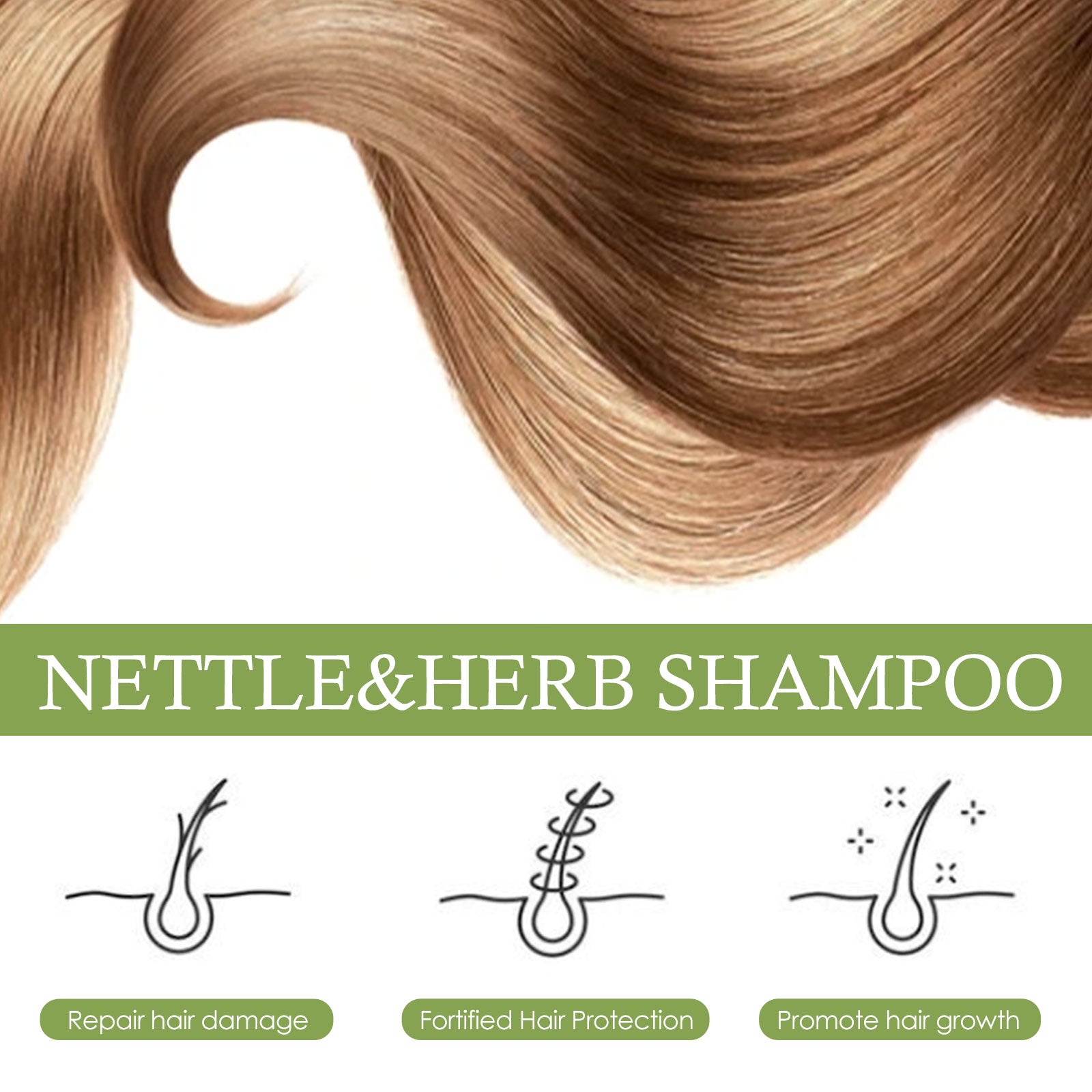 Herbal Shampoo Deeply Cleanses Scalp, Softens Hair, Moisturizes Hair Roots, And Strengthens Hair - Korvel