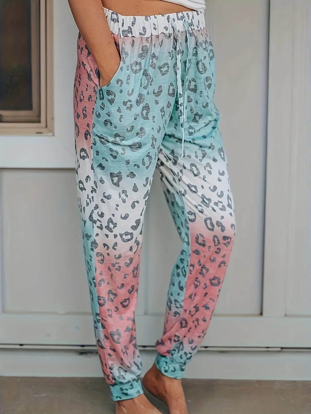 Leggings à Imprimé Léopard pour Femmes - Coupe Ample