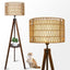 Boho Tripod Floor Lamp with Shelves - Mid Century Design